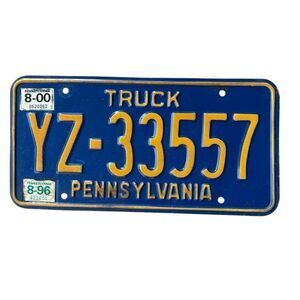 Pennsylvania Truck 2000 License Plate YZ-33557